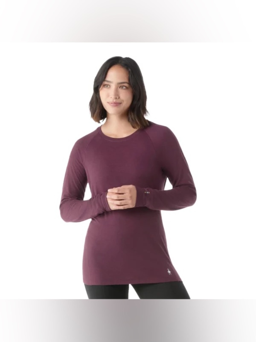 Smartwool Classic All-Season Merino Base Layer Top color eggplant size M wool
